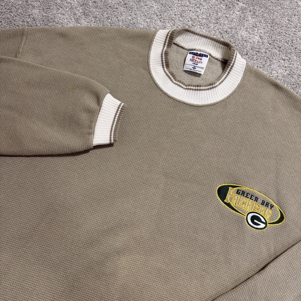 Vintage Green Bay Packers Sweatshirt Mens XL Pullover Crewneck 90s NFL Jerzees